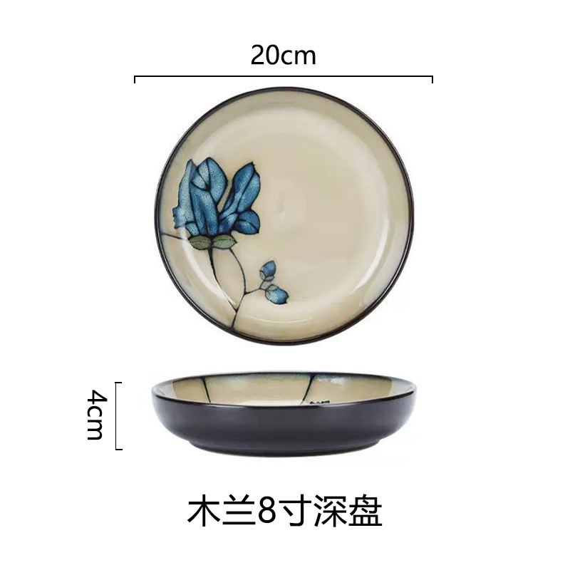 Horno creativo, plato de comida occidental esmaltado, plato de carne, plato de verduras para el hogar, plato de cerámica, plato de pasta de color esmaltado, plato de desayuno al por mayor