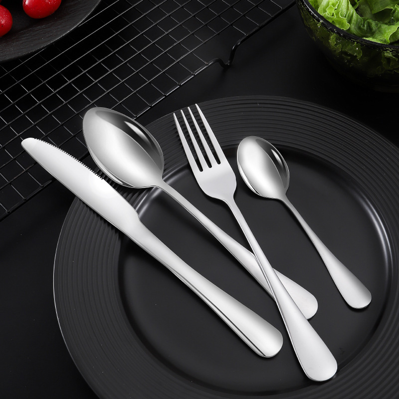 304 Stainless Steel Knife and Fork Spoon 1010 Series Household Coffee Dessert Spoon Fork Hotel Steak Knife Western Tableware 304 Stainless Steel Knife and Fork Spoon 1010 Series Household Coffee Dessert Spoon Fork Hotel Steak Knife Western Tableware