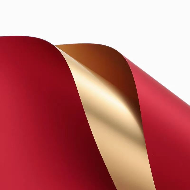 Papel de oro de doble cara de Corea impermeable flor material de papel de embalaje ramo floral coreano papel de oro de lujo de color oro
