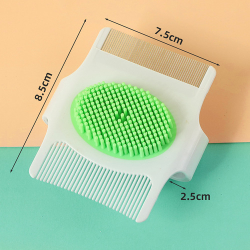 New three-purpose pet comb, dog and cat flea comb, dense-tooth puppy comb, fine-tooth grooming and lice removal cat comb