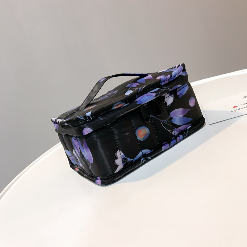 Nueva bolsa de cosméticos portátil de color puro con logotipo impreso, bolsa de cosméticos simple, bolsa de lápiz labial portátil de viaje transfronteriza, venta al por mayor