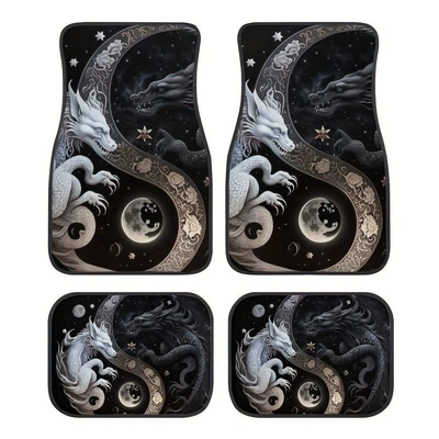Avtomobil döşəmə paspasları — Dirt-Resistant, Wear-Resistant, Anti-Scratch Mats - x-car-floor-mat-70-3344cm-crystal-velvet-dot-plastic-bottom-two-piece-pack