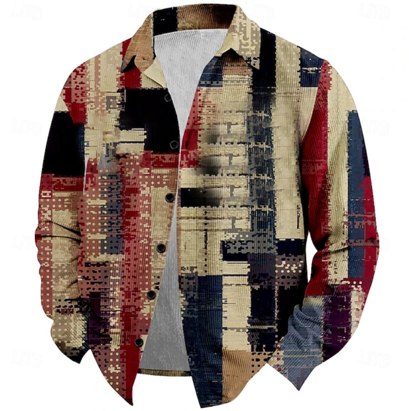 2025年男士春秋长袖夹克外套，潮流印花舒适宽松，型男必备