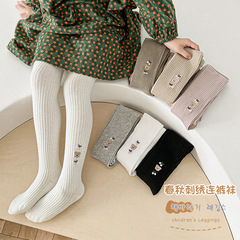 女童打底褲春秋薄款兒童連褲襪中大童連體襪寶寶嬰兒外穿白色批發