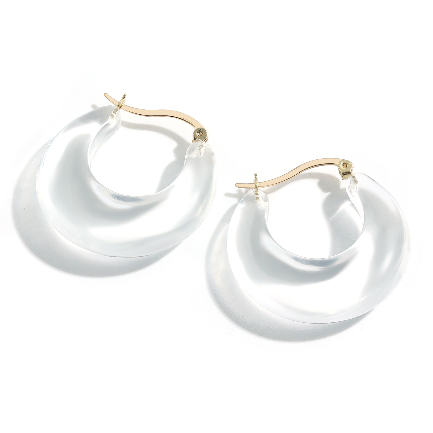 Korean style retro color Ushaped resin earringspicture10