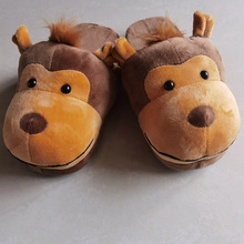 搞怪动漫卡通毛绒拖鞋室内情侣棉拖鞋居家办公保暖秋冬季棉鞋批发