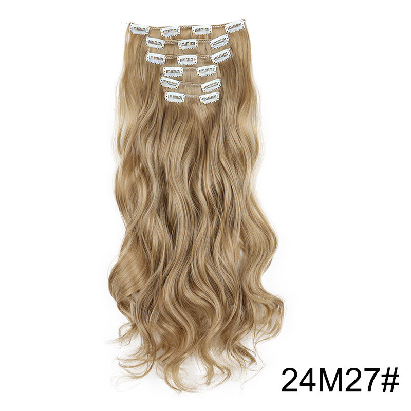 假发片女 接发片6件套 欧美16卡子发长卷发现货Curly Wig|undefined
