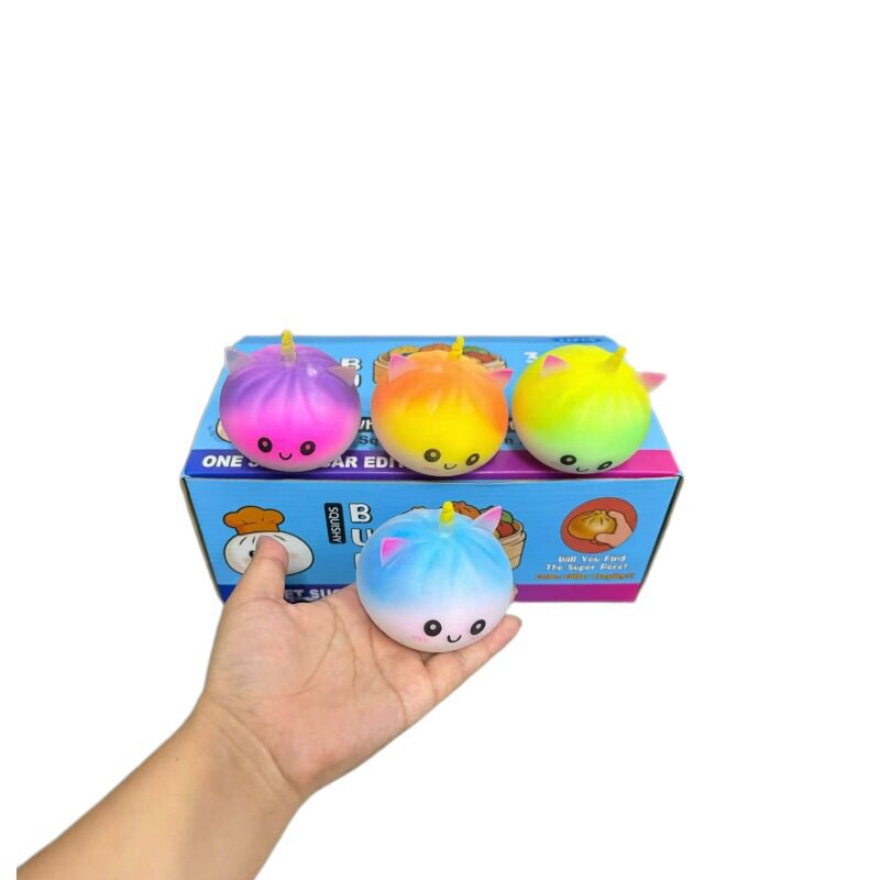 Inventario de explosión en línea lindos bolos unicornios descomprimir y ventilar modelado juguetes de oficina pellizco caja ciega