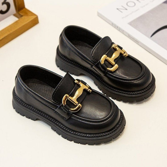Girls' Small Leather Shoes 2025 Spring & Fall New Style Medium and Large Kidsren's Soft-Soled Girls' Shoes Loafers British Style Kidsren's Shoes