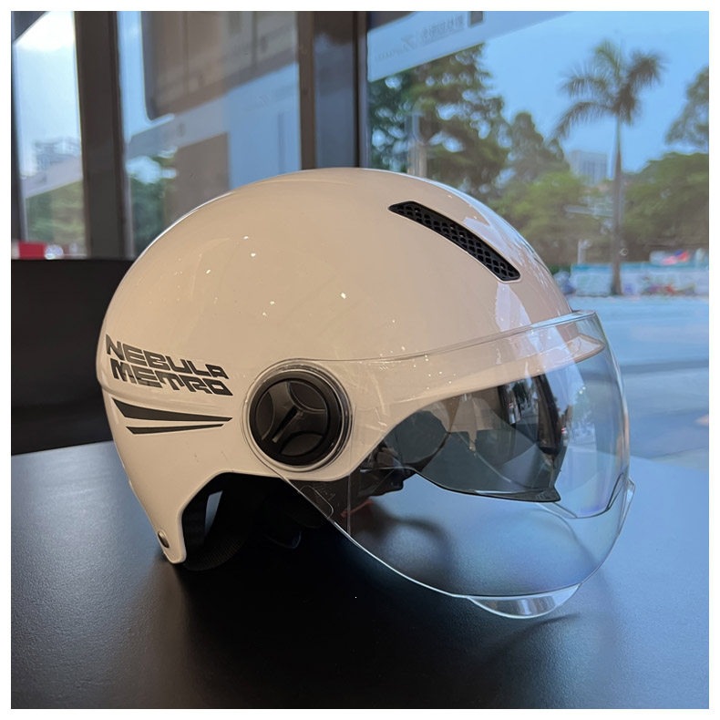 Dual-lens electric vehicle helmet, C national standard certified half helmet for motorcycles and electric scooters, sun-protective, stylish and cool summer hat for men and women, new