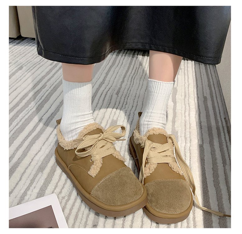 Women’s Suede Ankle Boots With Thick Soft Sole For Autumn Winter_voghion.com