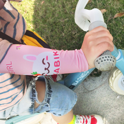 儿童冰袖夏季男女韩版薄款透气冰丝防紫外线护臂袖套宝宝防晒套袖