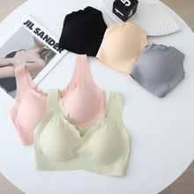 一体式固定杯薄款宽肩无痕无钢圈聚拢大码美背心式文胸罩内衣女