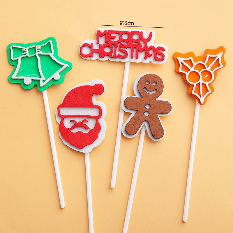 5 sets of EVA gingerbread man bell leaf inserts