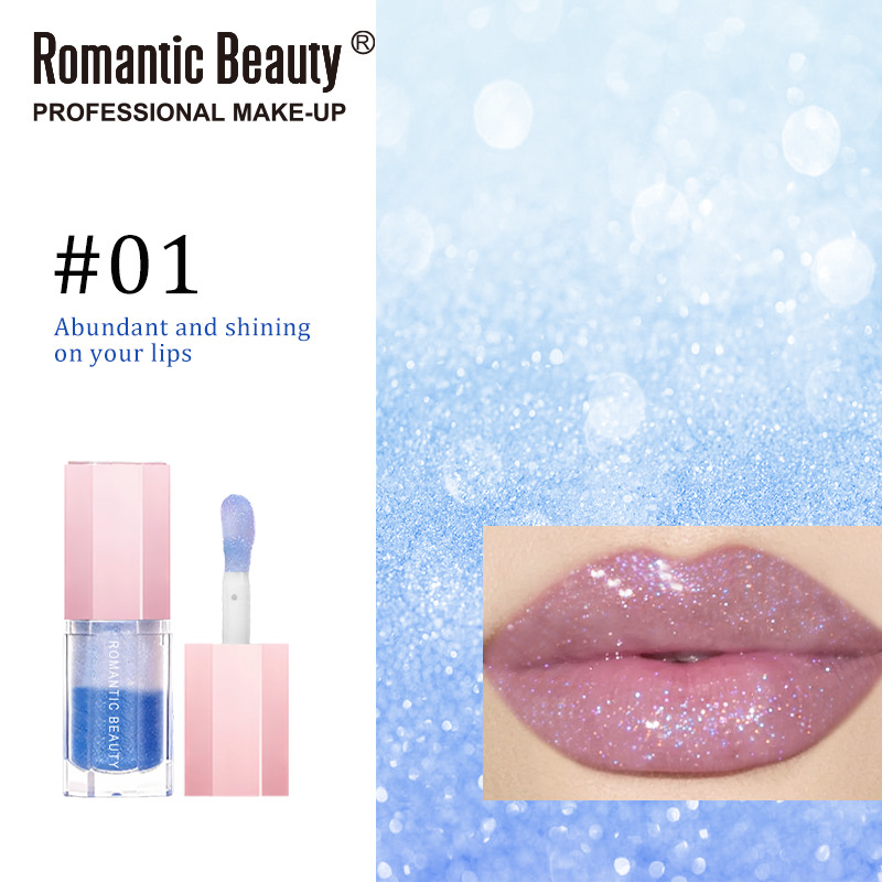 Gloss labial transfronterizo de dos colores, esmalte labial
