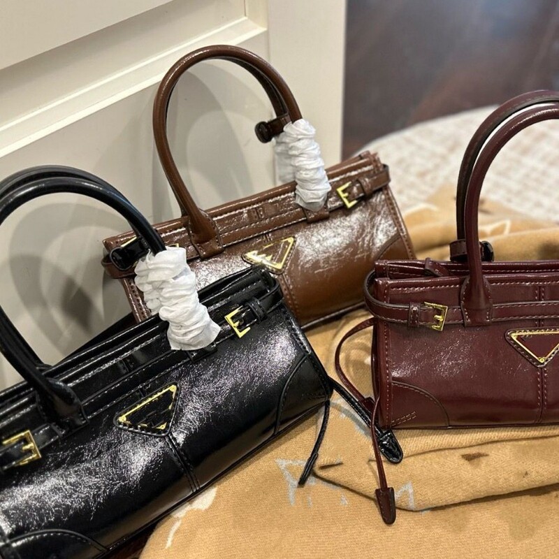 P Brand Women's Bag New Hot-Selling Model Tote High-End Fashion Versatile Shoulder Crossbody Motorcycle Bag Handbag Trendy