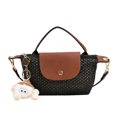 Summer mini woven handbag women's  new summer ins single shoulder crossbody bag beach vacation bag
