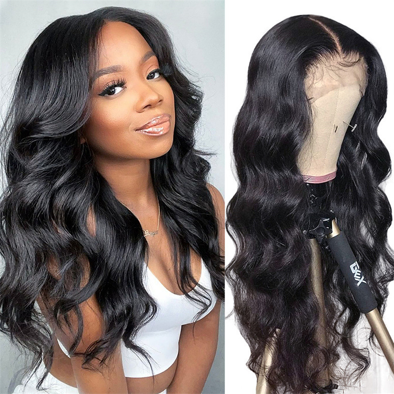 Aliexpress European and American Wig Women's Medium-Parted Long Hair Big Wave Hair Fashionable Chemical Fiber Long Curly Hair Wigs Wig Headgear