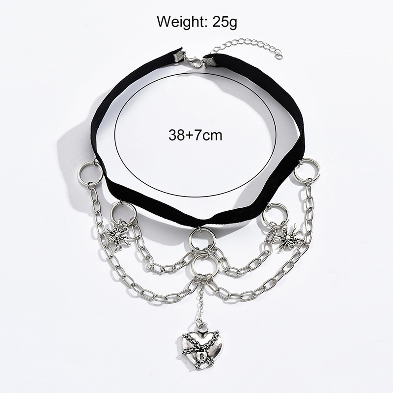 1 Piece Original Design Heart Shape Alloy Plating Women's Choker display picture 2