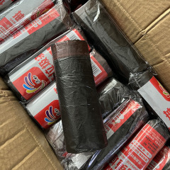 家用抽繩垃圾袋一卷20個大號束口手提黑色塑料袋45*50加厚收口穿