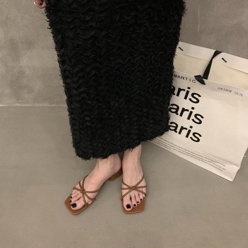 French-style children's small cool slippers for summer 2025, outdoor wear, everyday versatile flat one-piece outdoor slippers for women