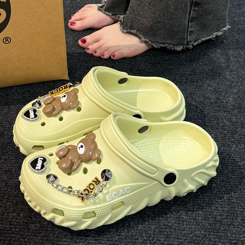 Летние пляжные сандалии из ЭВА для пар, своими руками, в стиле мультфильмов, нескользящие, новинка 2025 года, удобные для дома.