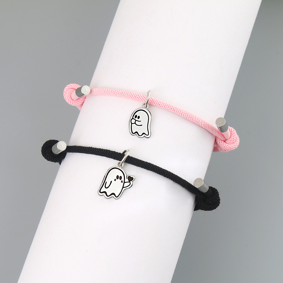 15g Weight 304 Stainless Steel Pendant Material Drawstring Bracelets Classification rope Chain Material 1 Set Quantity Casual, Daily Occasion 304 Stainless Steel, rope Material Halloween Festival Geometric, ghost, Heart Shape Pattern Couple Gender Asymmetrical Design Simple Style, Classic Style Style Simple Style Classic Style Geometric Ghost Heart Shape 304 Stainless Steel Rope String Bracelets Halloween Wholesale 7