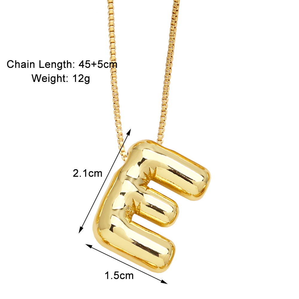Simple Style Letter Copper Plating Pendant Necklace display picture 7