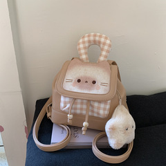 可爱卡通小猫双肩包女2025新款时尚韩版吐司烤面包少女洋气小背包