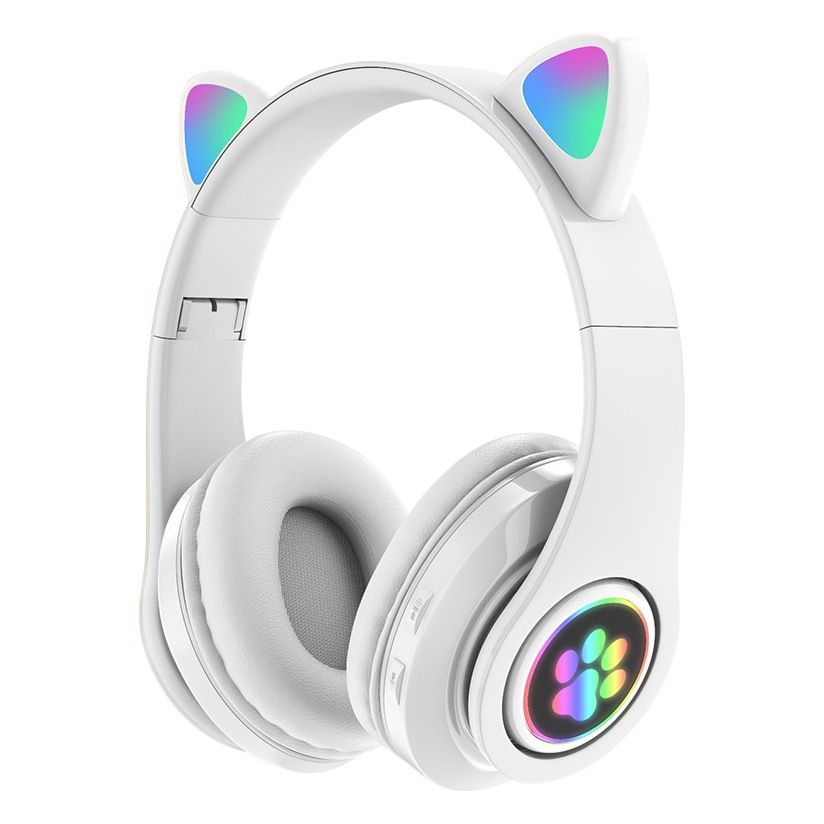 Nuevo auricular gato oído auricular Bluetooth B39 gato oído lindo gato oído auricular inalámbrico LED parpadeante luz luminosa