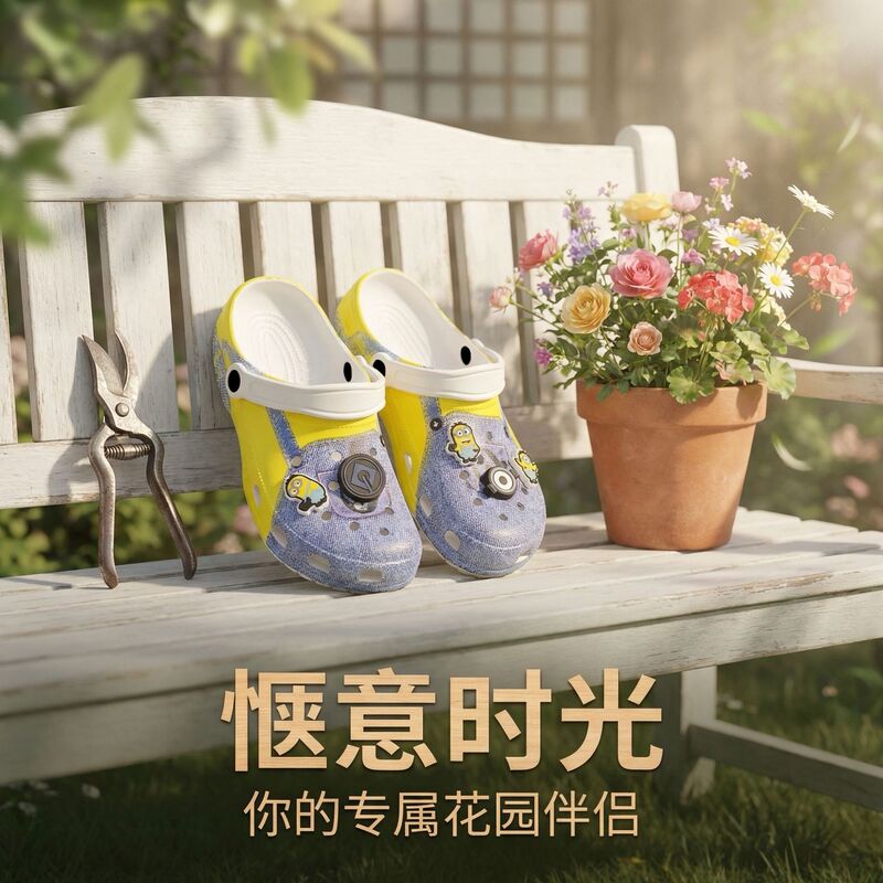 Cross-Border New Cartoon Overalls Minion Eye-Style Clogs Parent-Child Despicable Me Outdoor Beach Sandals Cross-Border New Cartoon Overalls Minion Eye-Style Clogs Parent-Child Despicable Me Outdoor Beach Sandals