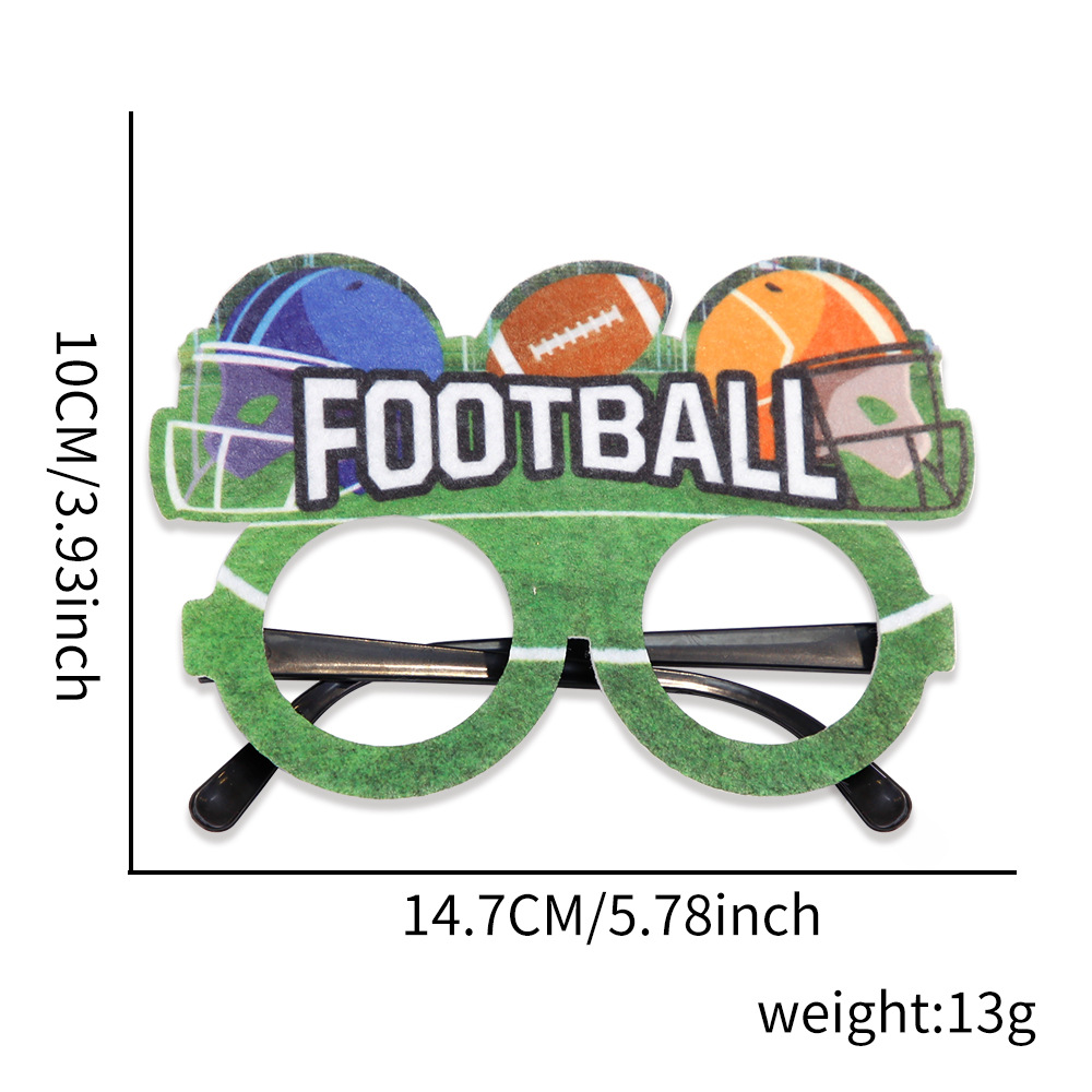 Transfronterizo nuevo Super Bowl rugby gafas fans animar apoyos fútbol americano Olive Festival gafas marco