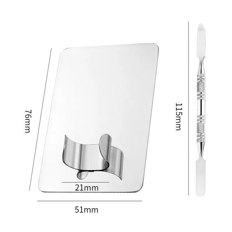 Paleta de maquillaje, base líquida de maquillaje, corrector, paleta de anillos, paleta de colores profesional de acero inoxidable con paleta