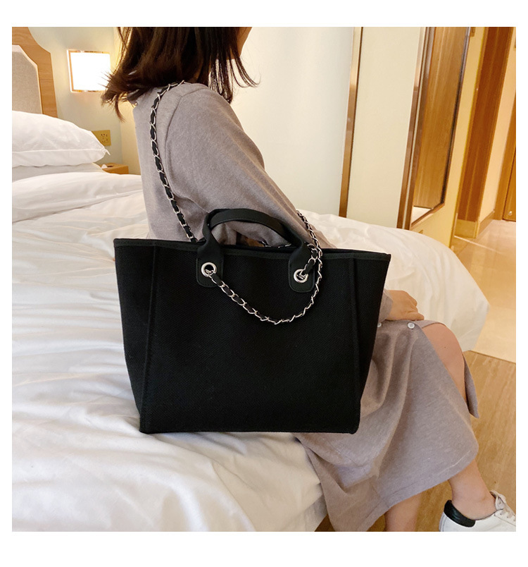 بسيطة Xiaoxiangfeng قماش حقيبة نسائية 2021 حقيبة يد جديدة حقيبة عصرية حقيبة سلسلة حقيبة الكتف display picture 18