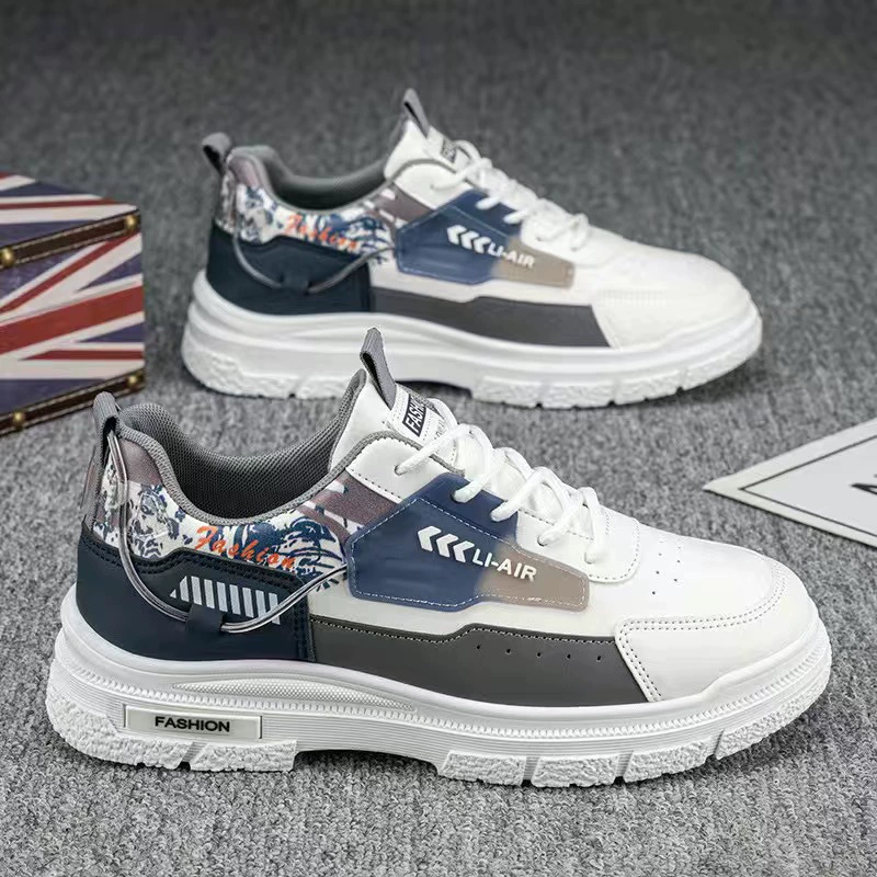 2025 весенняя студенческая мужская обувь новая кожаная водонепроницаемая толстая подошва износостойкая спортивная повседневная мужская модная обувь