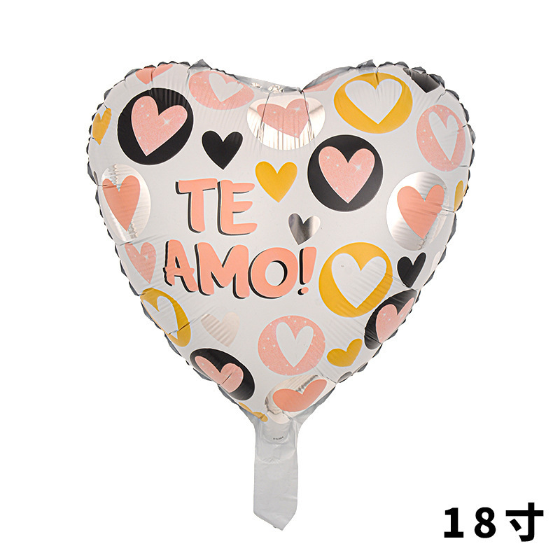 Globo de película de aluminio de amor occidental de 18 pulgadas LOVE Tanabata Día de San Valentín Boda Boda Confesión romántica Diseño de globo image 31