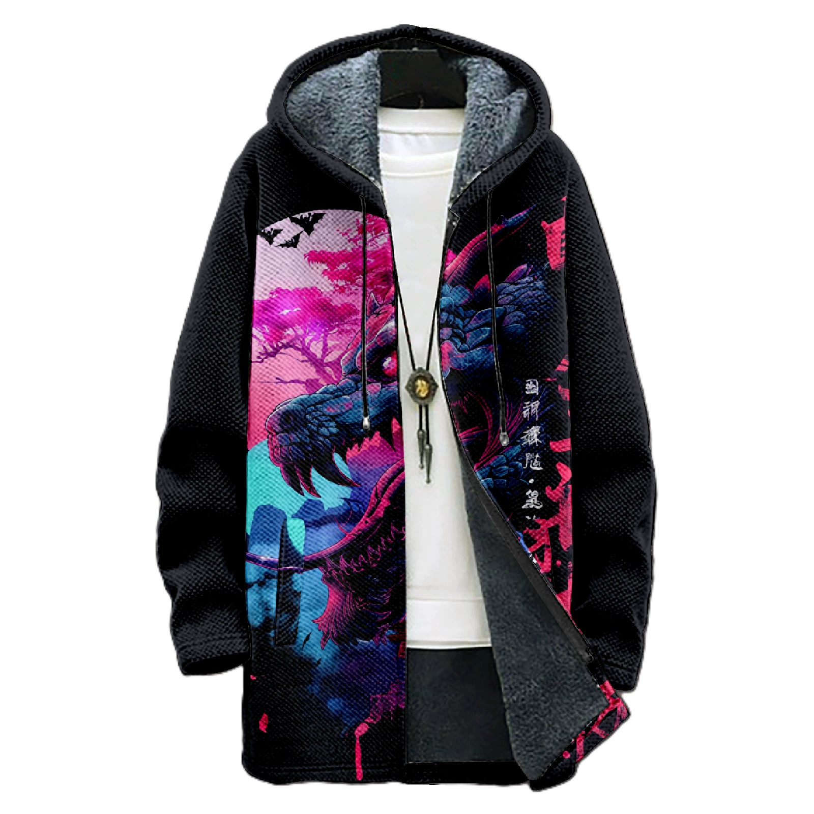 2025 трансграничный новый длинный рукав с капюшоном свитер европейский и американский 3D цифровая печать мужской повседневный длинный рукав с капюшоном