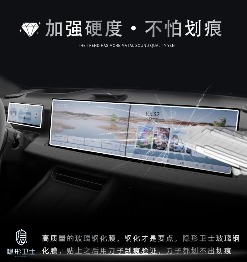 Suitable for Nissan Nx8 Central Control Navigation Display Screen Instrument Tempered Film Interior Film Car Interior Accessories Modification