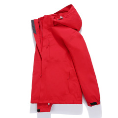 男女兼用3in1着脱式ジャケット、裏起毛登山服、防風防水ツーピースセット、防風保温