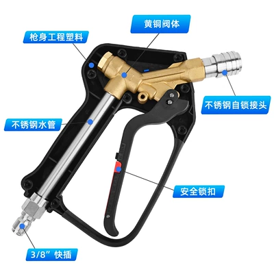 metal gun with self-locking – High pressure car wash water gun