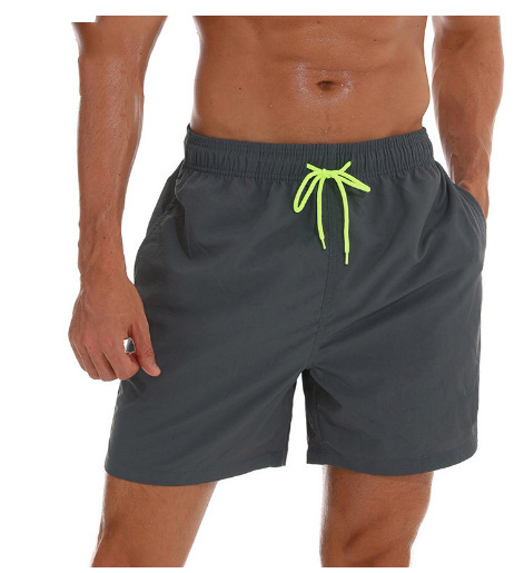 Shorts Pants Length Men's Beach Pants Breathable Waterproof Sports Casual Shorts Solid Color Men's Clothing