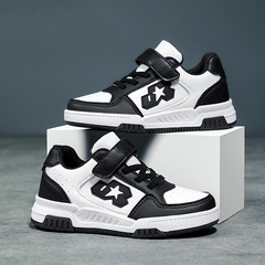 Men's Shoes White New Children Spring Autumn Leather Face Shoes Cross-border Middle and Large Children Sports Shoes Wholesale Foreign Trade Wholesale