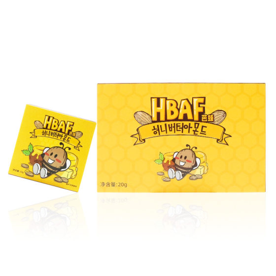 South Korea imported bafeng honey butter almond almond almond boxed 40g shellless nuts fried snack