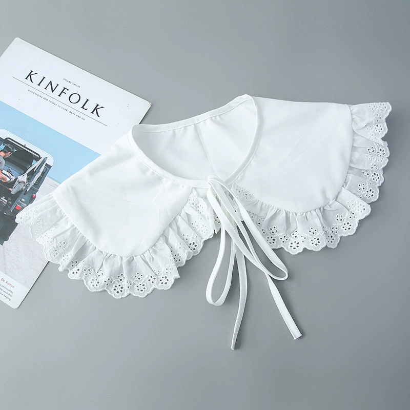 Уменьшающая возраст Маленькая шаль с искусственным воротником, Детский яркий кружевной кукольный воротник в японском стиле для девочек