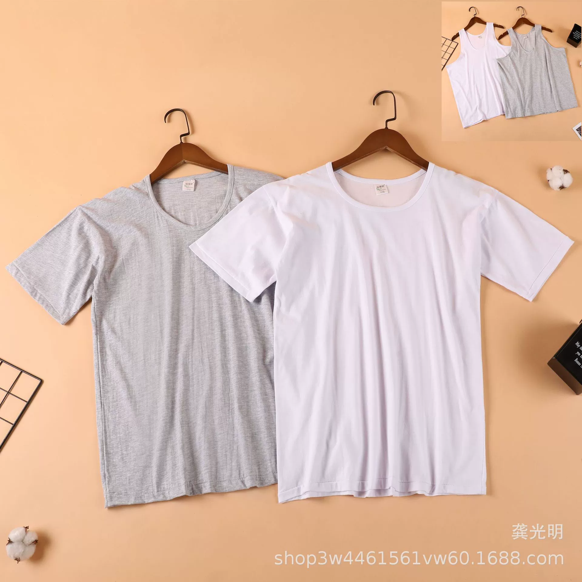 Летняя Новая Старая Мужская футболка с круглым вырезом, универсальная однотонная свободная дышащая майка с короткими рукавами для среднего и пожилого возраста оптом