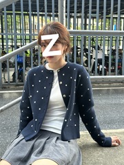 2025巨好看的早秋韩系波点毛衣外套女新款宽松感慵懒风针织开衫