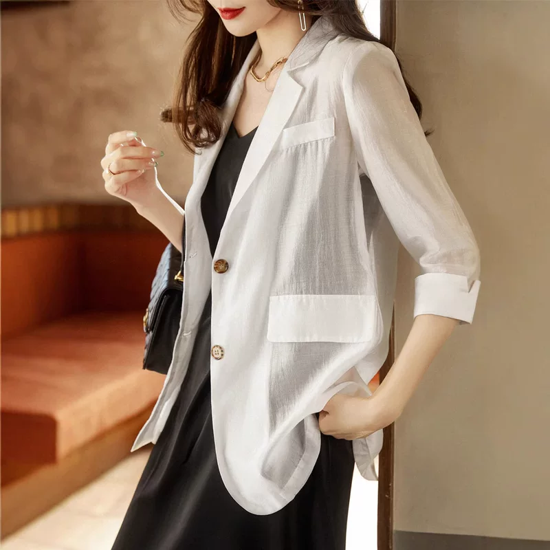 Thin summer classic suit jacket for leisure, sun protection