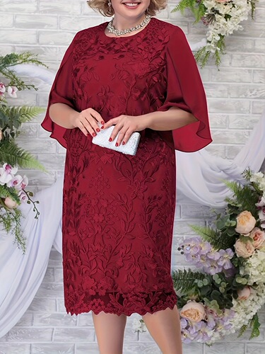Plus Size European and American Style Women's Round Neck