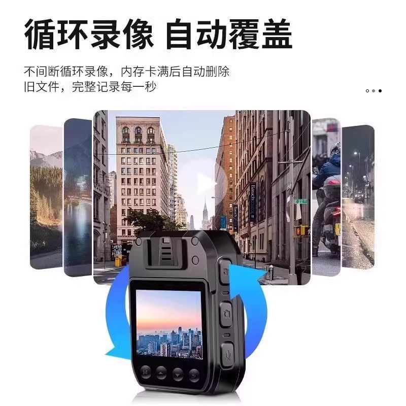 Grabadora de aplicación de la ley H3 con anti-vibración en el pecho, con larga duración de la batería, grabadora de audio y video de visión nocturna por infrarrojos