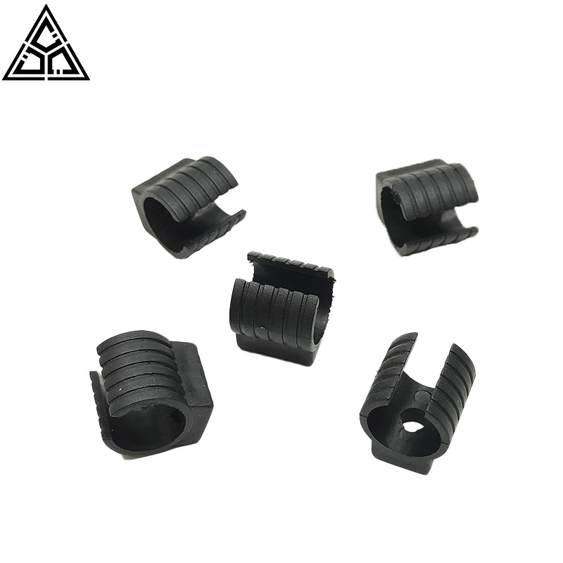 16圆管单孔管夹弹性塑料管卡餐椅带孔脚垫管垫不锈钢管反复拆装卡